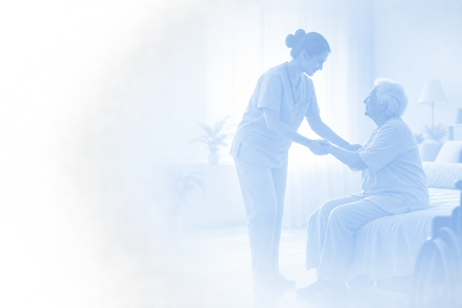 Homecare support scene representing care at home